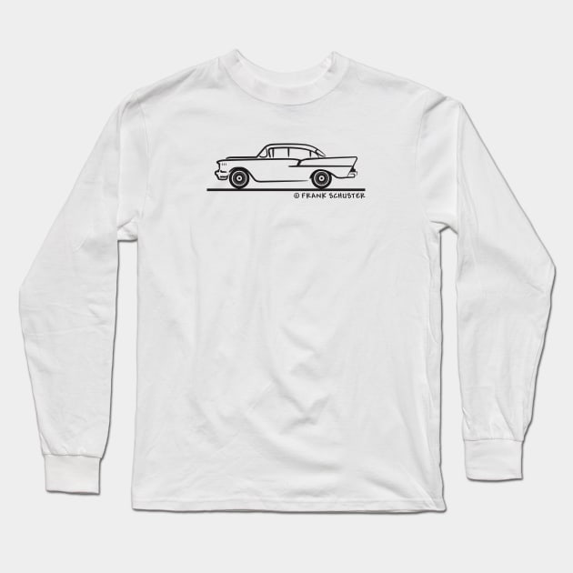 1957 Chevy Sedan 2-10 Four Door Long Sleeve T-Shirt by PauHanaDesign